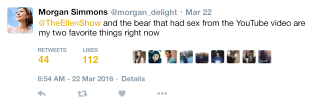 Illustration for article titled So Cool! Ellen DeGeneres Just Invited The Bear That Had Sex In That YouTube Video On Her Show